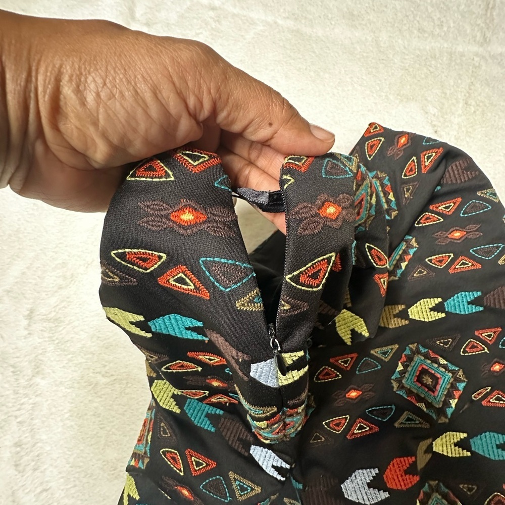 Ark & Co Colorful Patterned Mini Skirt - Picture 3 of 7